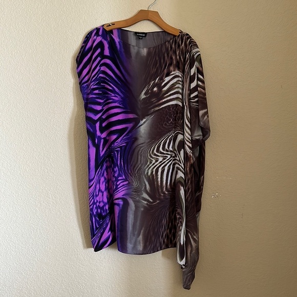 BEBE SIZE SMALL WOMEN’S DRESS PURPLE AND BROWN - Picture 1 of 3